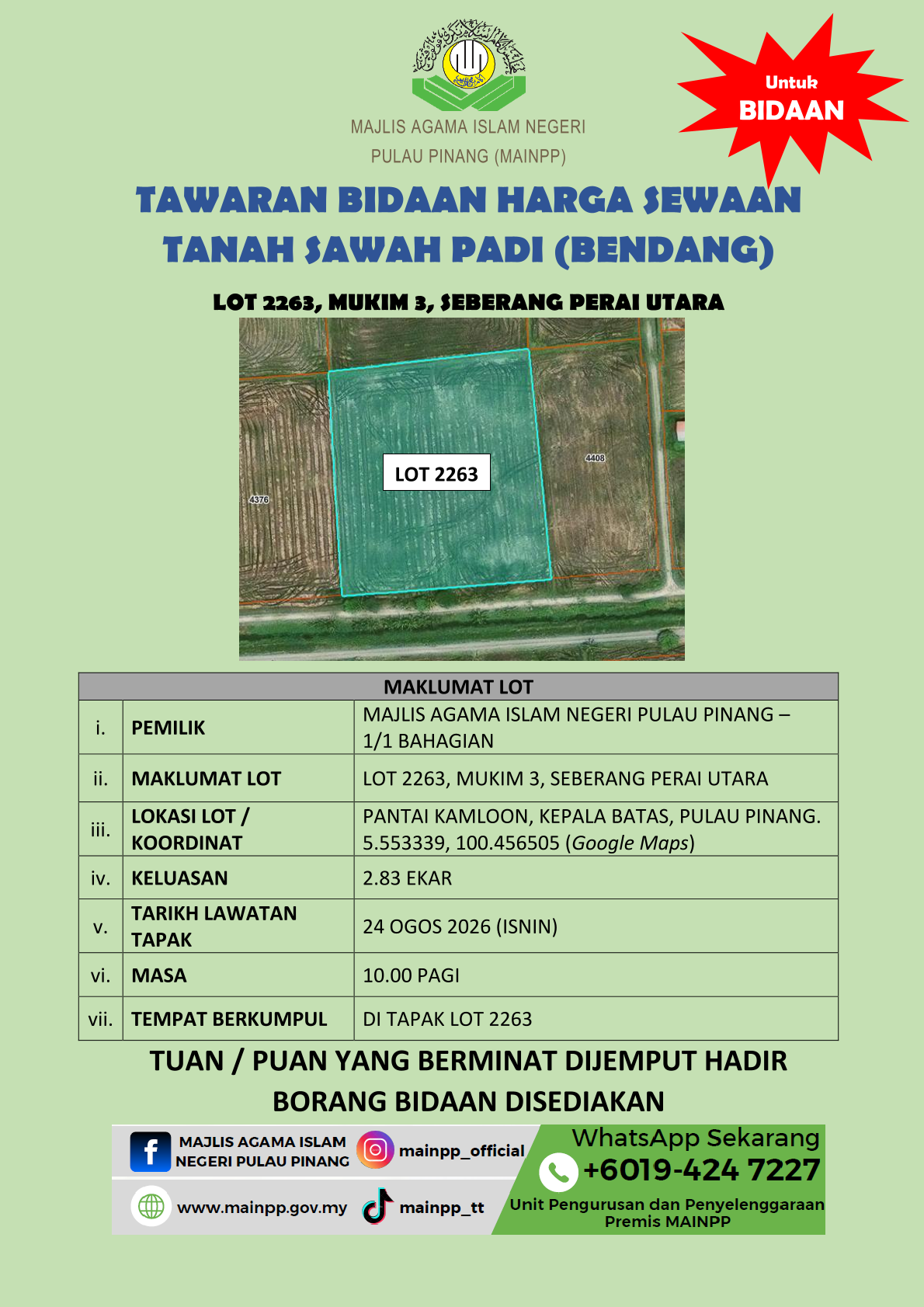 1. Iklan Pantai Kamlon Lot 2263 mk3 SPU